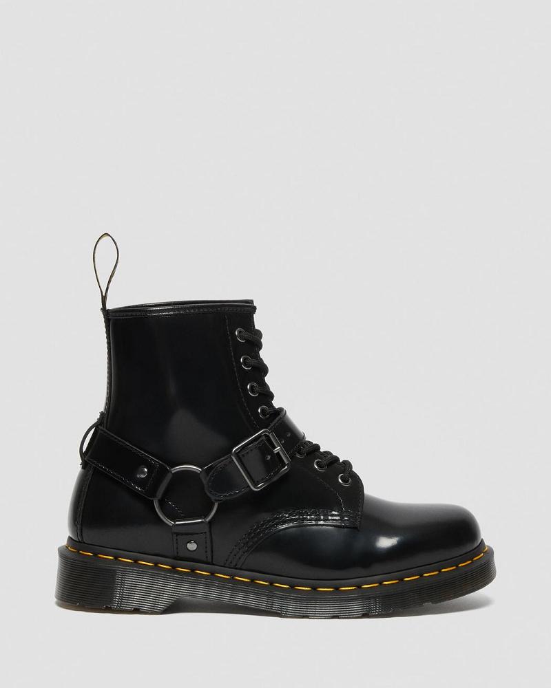 Dr Martens 1460 Harness Leren Veterlaarzen Heren Zwart | NL 294TCE